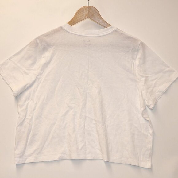 Madewell Womens White Boxy-Crop Tee Softfade Cotton Size XS - Picture 9 of 11